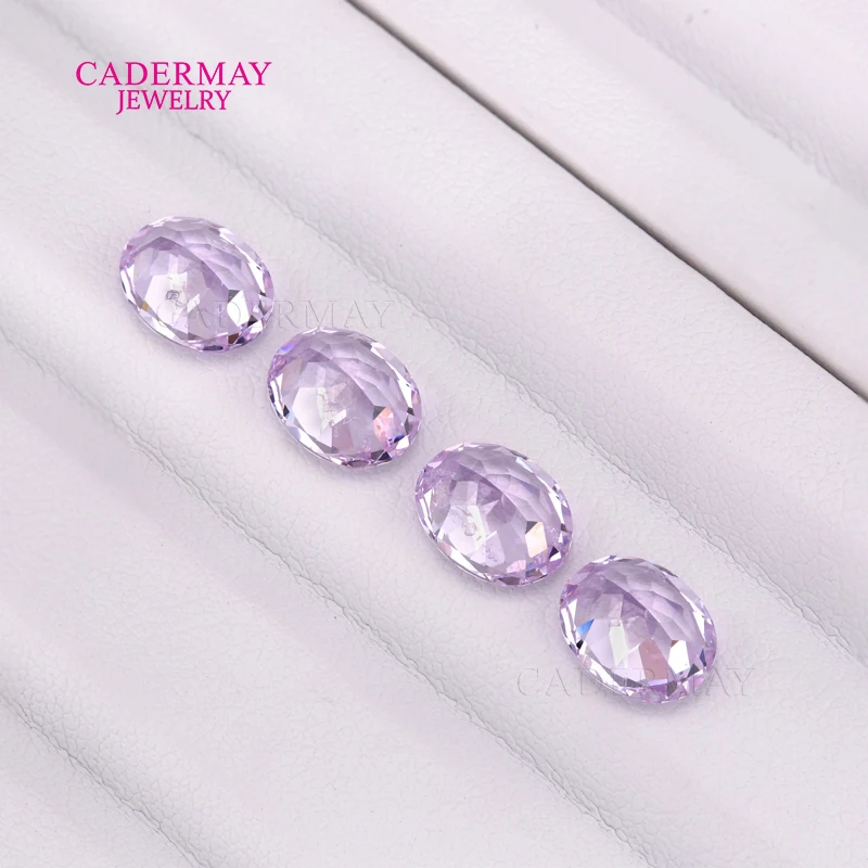 الخزامى YAG المدخلات 7x9 مللي متر 2.7ct البيضاوي الشكل الضوء الأرجواني اللون Yttrium الألومنيوم العقيق أحجار كريمة مفكوكة لصنع المجوهرات