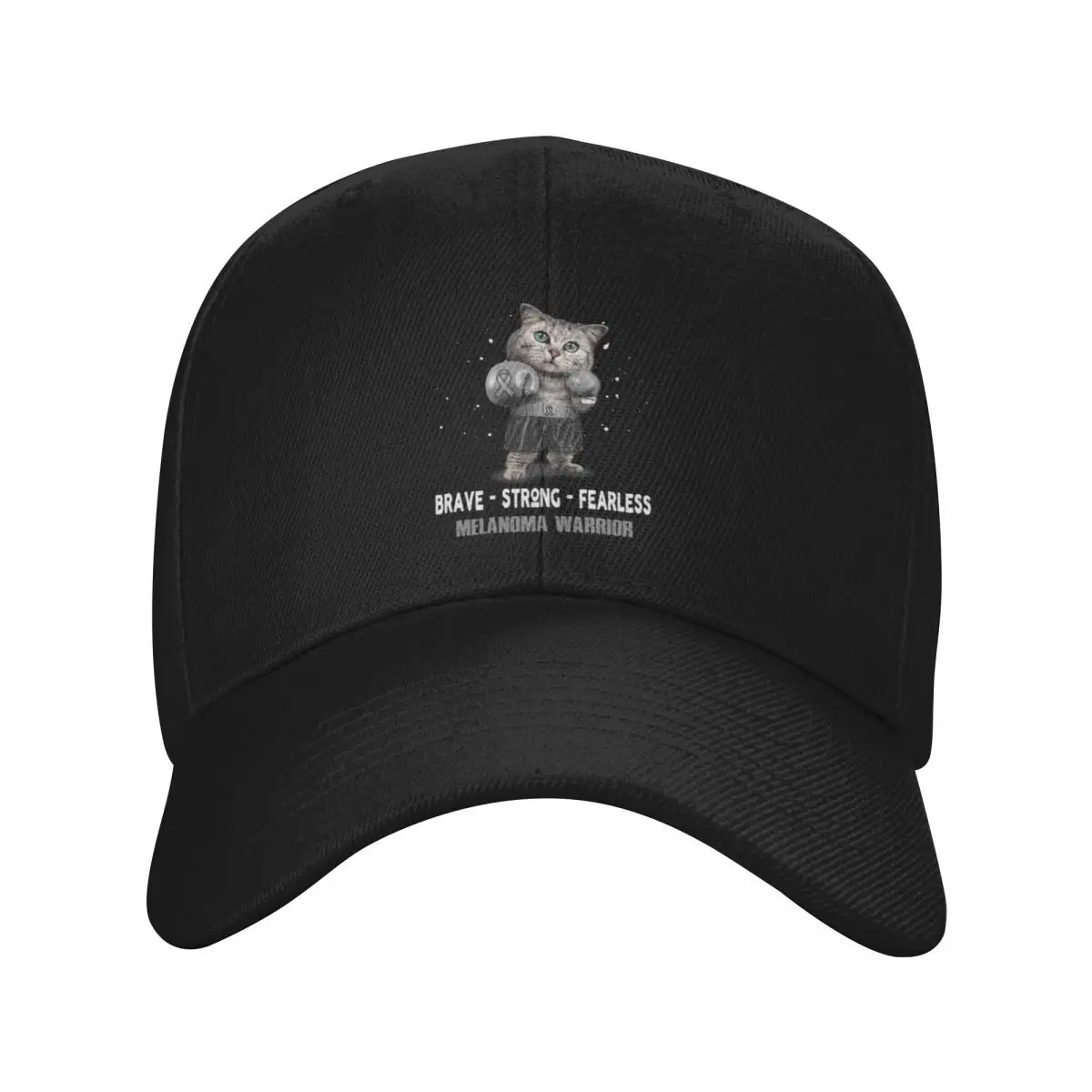 

Melanoma Warrior - BRAVE STRONG FEARLESS Бейсбольная кепка Кепка дальнобойщика шляпы для мужчин чайная шляпа Женские шапки Мужские