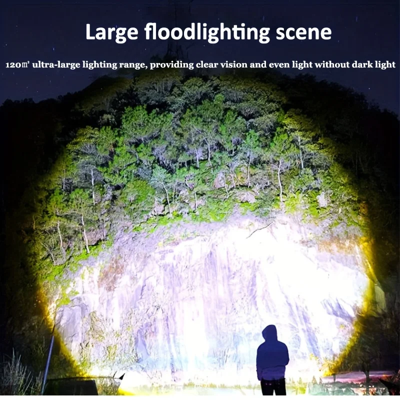 عالية الطاقة 2000LM مصباح ليد جيب المدمج في بطارية USB قابلة للشحن ضوء قوي التكتيكية الشعلة في الهواء الطلق التخييم التنزه فانوس #4