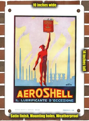 METAL SIGN - 1933 Aeroshell The Exceptional Lubricant - 10x14 Inches