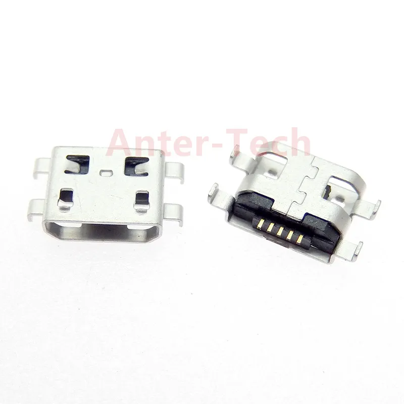 10PCS Micro USB Connector 5pin heavy plate 0.8mm B type no side Female Jack For Mobile Mini USB repair mobile tablet Tail plug