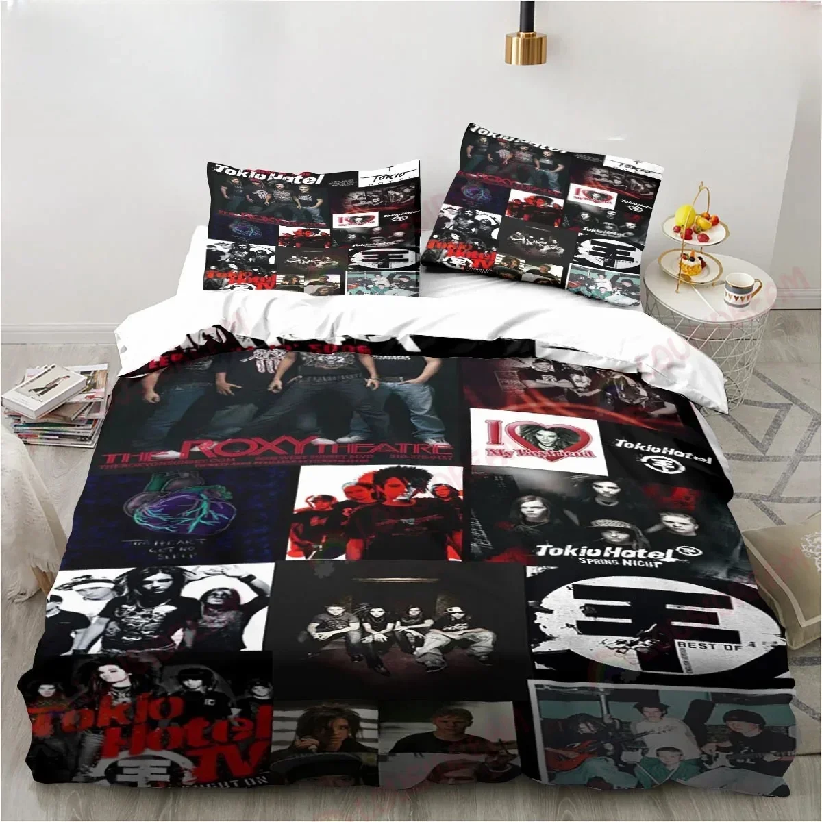 

Tokio Hotel Bedding Set Music Band Excavator Sheet Set King Twin Double Child Bedding Set ‌Microfiber Polyester Duvet Cover Sets