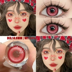 [Best Seller] AMARA Cosplay Color Contact Lenses for Eyes 1 Pair Korean Fashion Lenses y2k Colorcon Costmetics Red Lenses