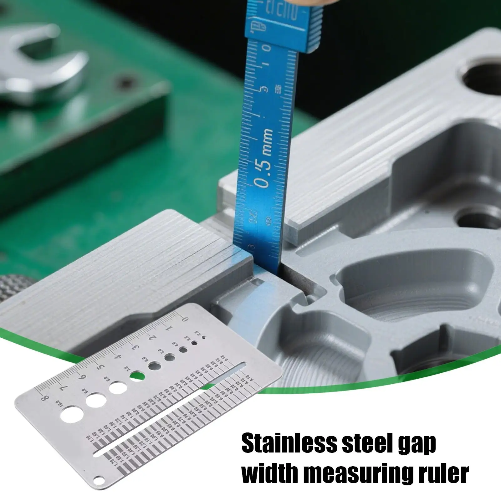 Protable Stainless Steel Crack Width Gauge Card Precision Gap MeasuringTool For Concrete Wall Inspection Construction Monitoring
