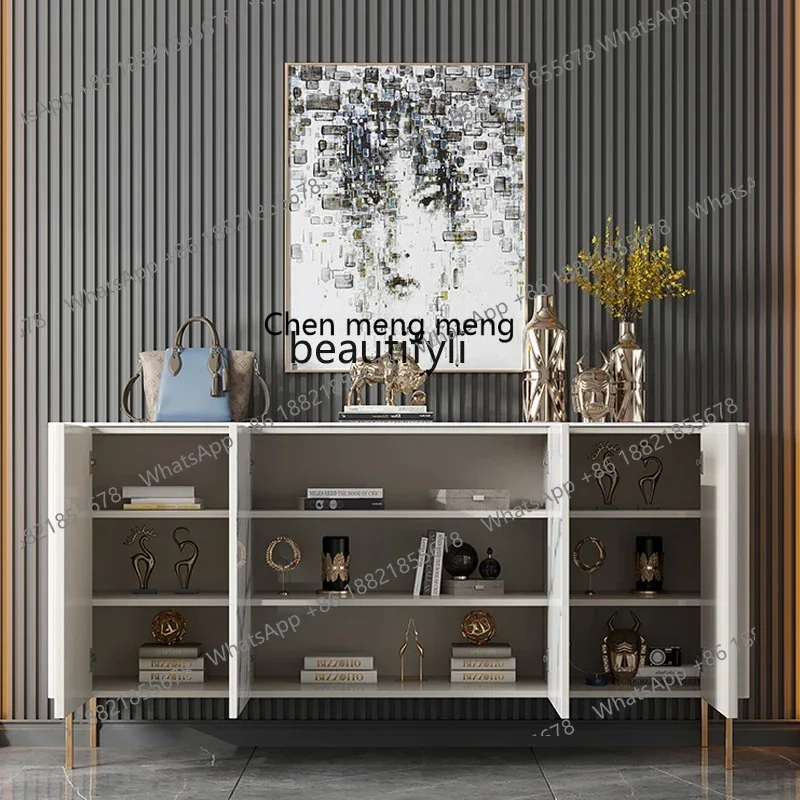 X  Italian light luxury door entrance cabinet entrance table corridor partition end view table entry