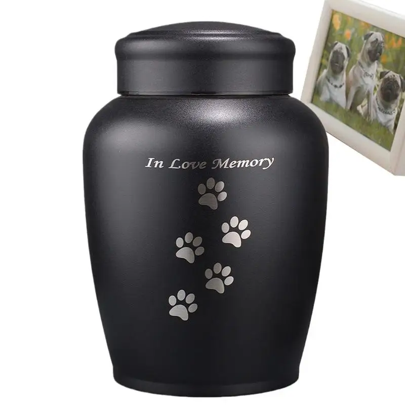 Metal Dog Urn Cat Ashes Stainless Steel Pets Urn Puppy Cremation Box Dogs Funerary Container  Sealed Design  dignified present