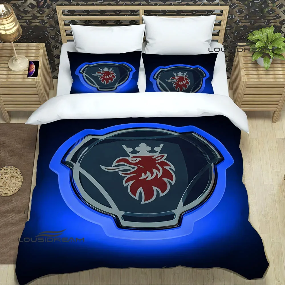 3D S-Scania logo Printed Bedding Sets exquisite supplies set duvet cover bed comforter set bedding set luxury birthday gift