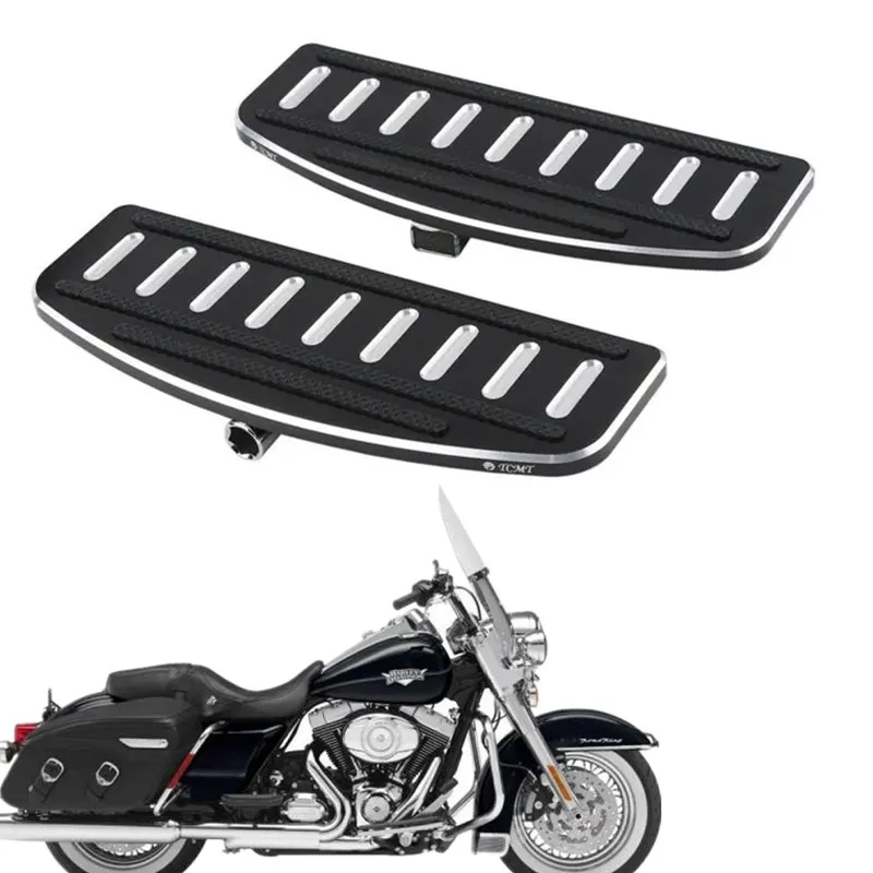 For Harley Touring Electra Road Glide 1986-up Trike FLD FLHT FLSTF FLD FL Softail Motorcycle Rider Footboard Inserts