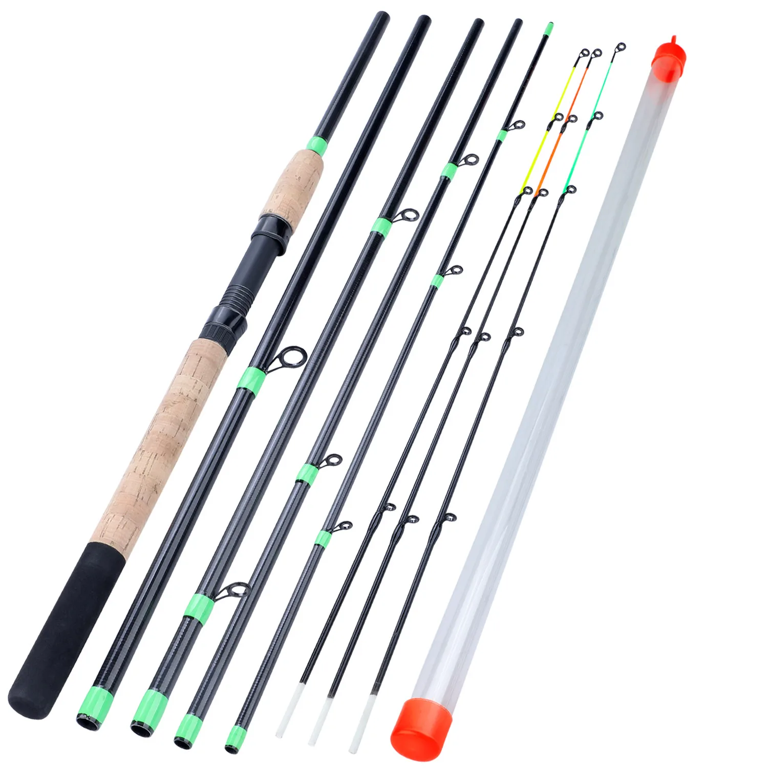 Sougayilang 3m Feeder L M H Power Fishing Rod Portable 6 Sections  Carbon Fiber Travel Rod Lengthened Handle Rod Fishing Tackle