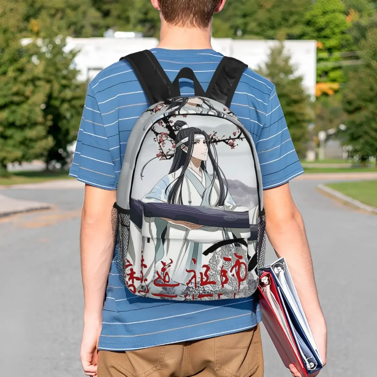 حقيبة ظهر الجامحة WangXian Bunny Mo Dao Zu Shi للطلاب والأولاد والبنات حقيبة كتب مدرسية حقائب كتف للكمبيوتر للرجال والنساء