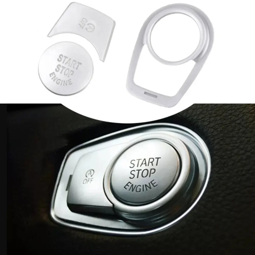 

Car Styling For BMW X1 X2 F48 F47 2016-2022 ABS Car Engine Start Button Stickers Ignition Key Ring Trim Cover Auto Accessories