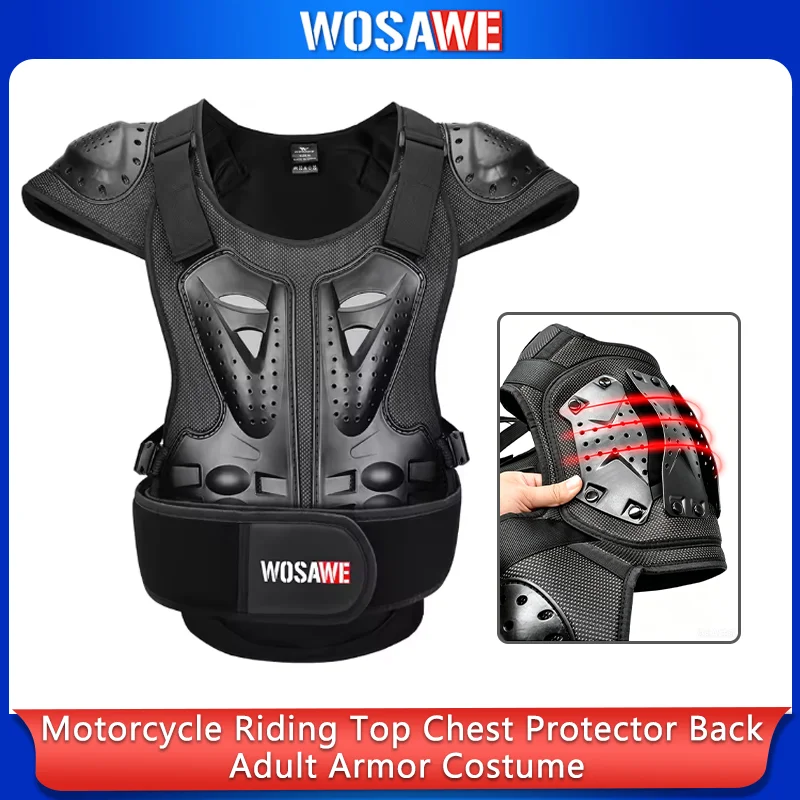 

WOSAWE Motorcycle Riding Top Chest Protector Back Protector Outdoor Sports Protection Adult Armor Clothing
