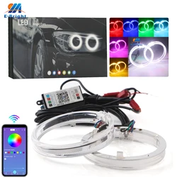 APP RGB 85MM 80MM 95MM 120MM 131MM146MM Guide Angel Eye Halo Ring For 3in to 4.7in Motorcycles Car Headlight HID Xenon Projector