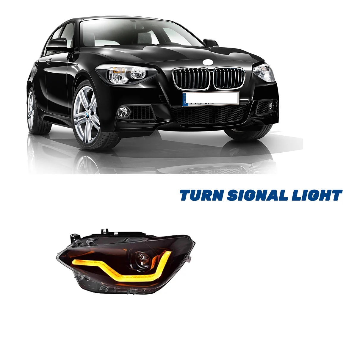 New headlight for BMW F20 LED headlight 2012-2015 1 series 116i 118i turn signal high beam angel eyes headlight