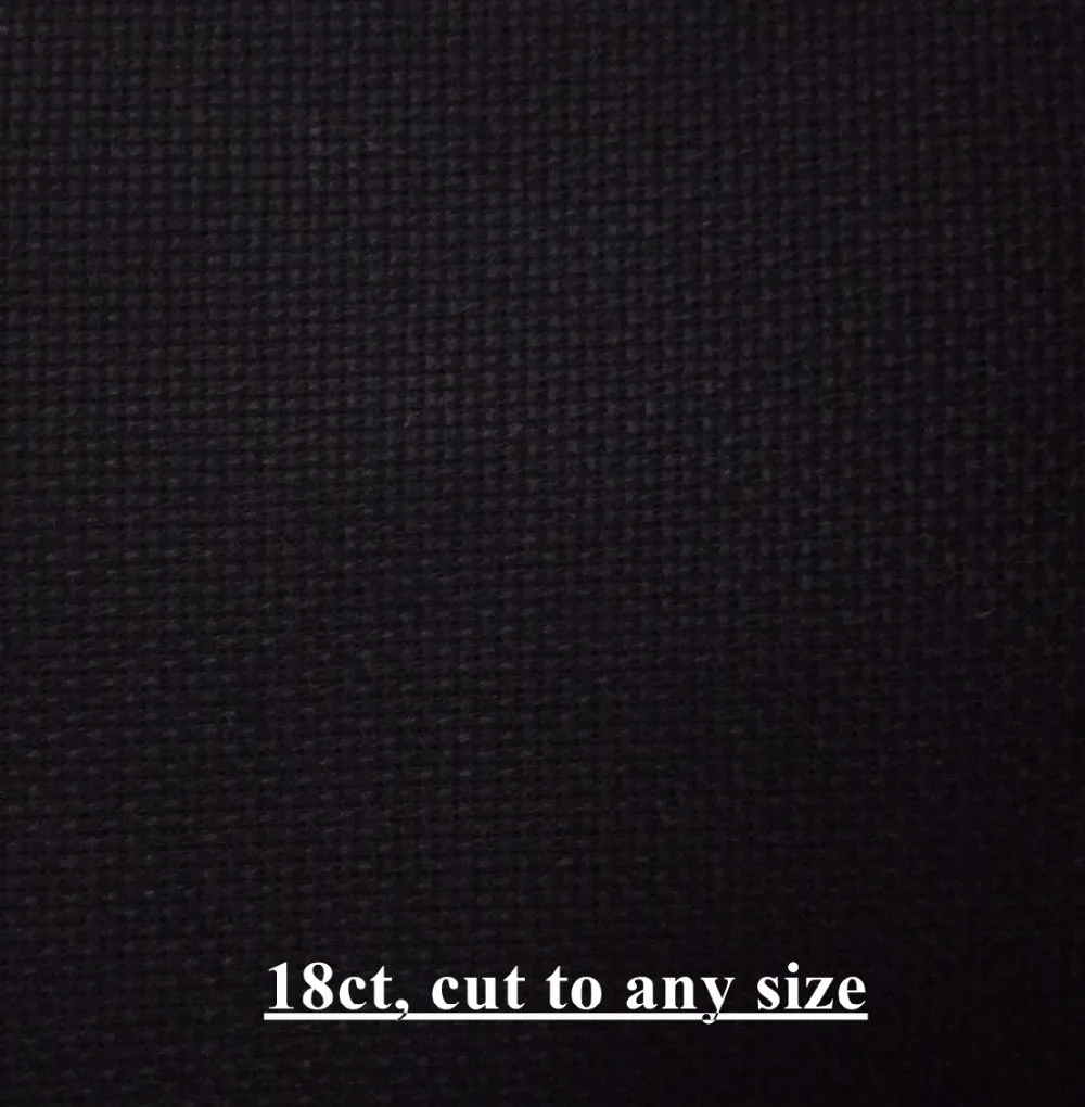 Aida 18ct 14ct 11ct 16CT colore nero punto croce tessuto tela fai da te cucito a mano mestiere punti fatti a mano ricamo forniture