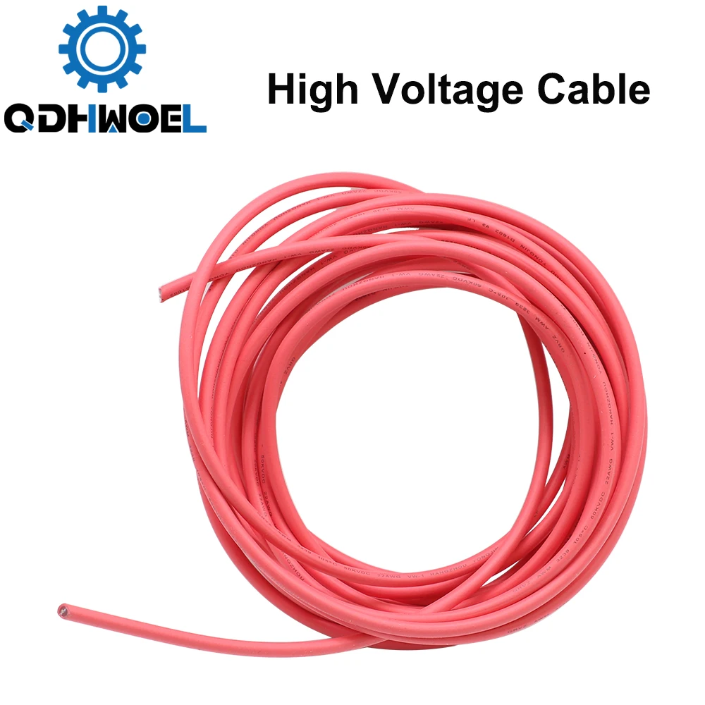 

QDHWOEL 3 Meters High voltage Cable for CO2 Laser Power Supply and Laser Tube Laser Engraving and Cutting Machine