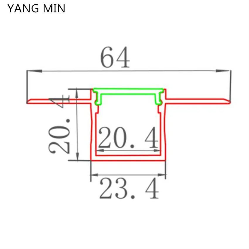 

1m/pcs Led Strip Light Ceiling Recessed Extrusion Hosing Plaster Gypsum Channel drywall led aluminum profile