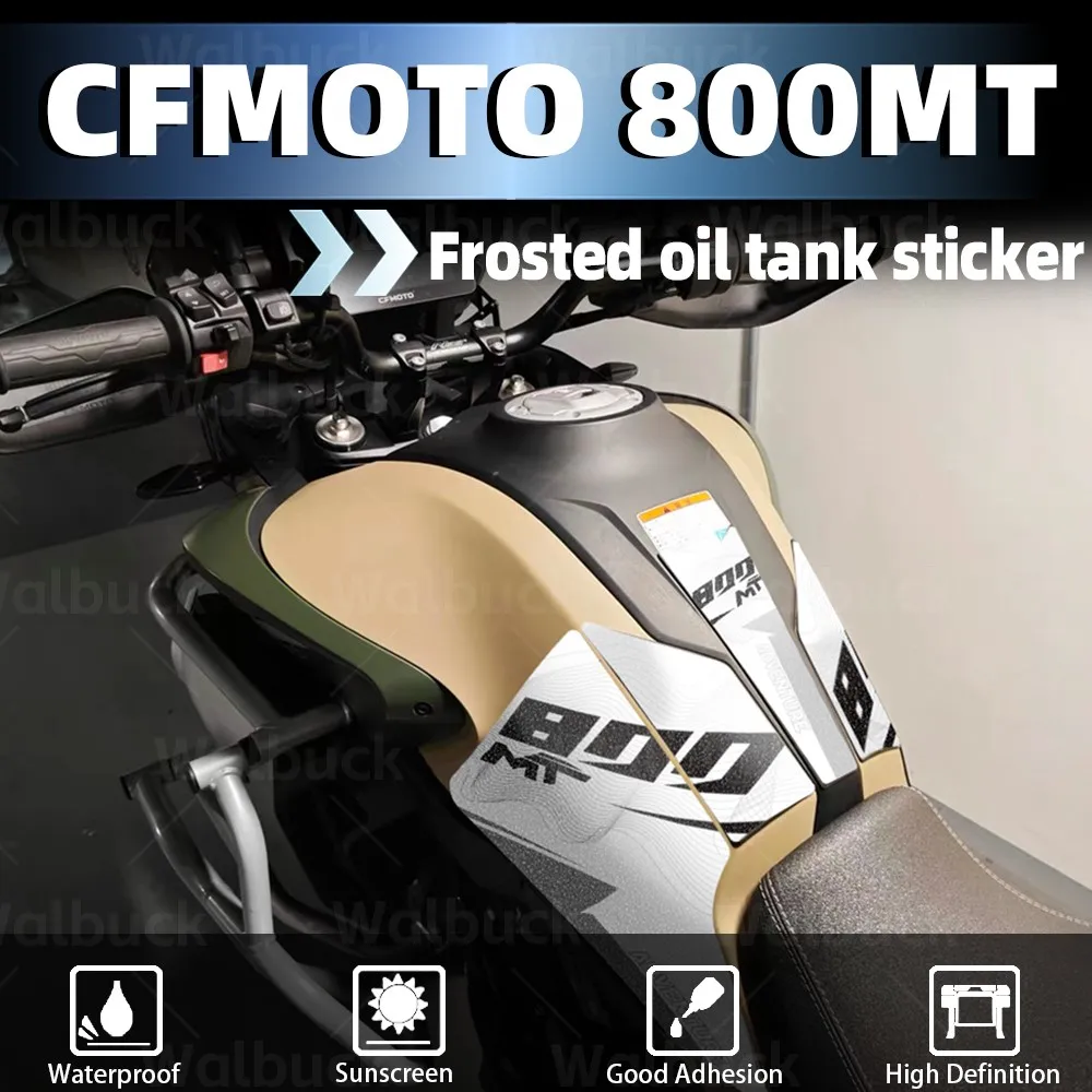 3M Motorcycle Frosted Fuel Tank Side Stickers Protector Pad Accessories Decals Waterproof For CFMOTO 800mt 800 MT 2022 2023 2024