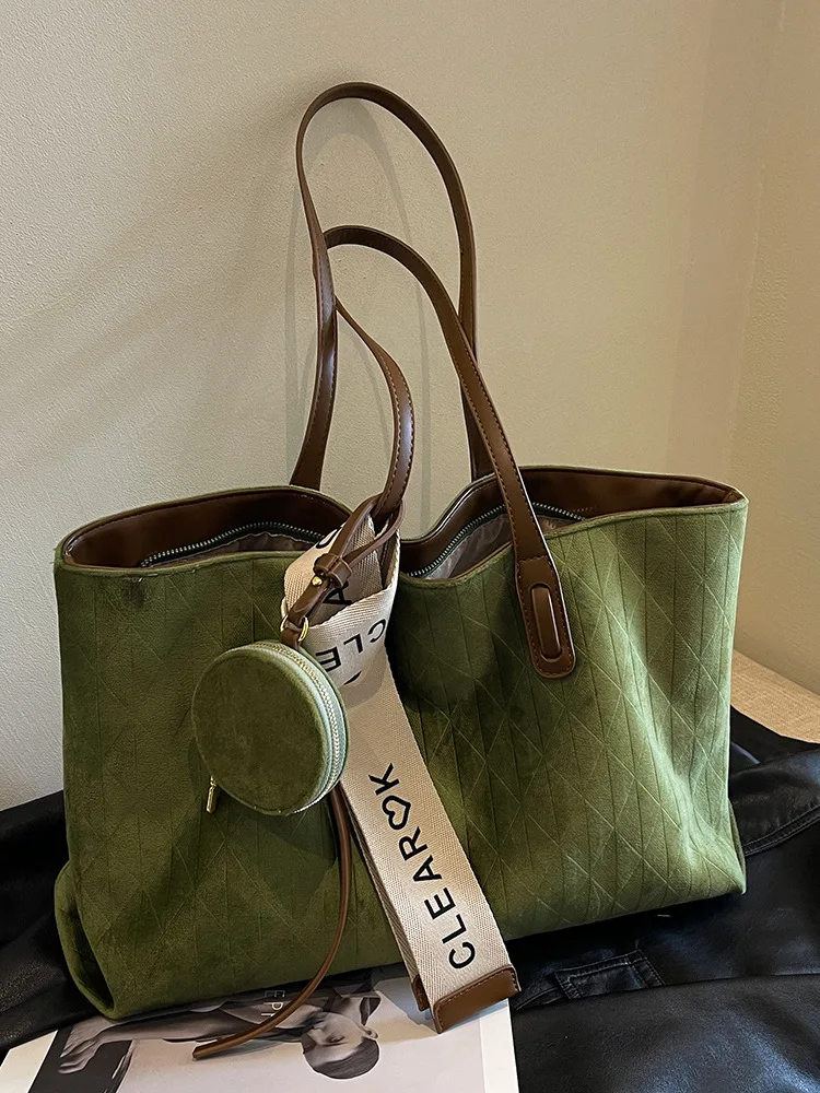 

Новая женская большая сумка, роскошный рюкзак на плечо, женская простая сумка-тоут большой вместимости в стиле ретро, повседневная сумка на плечо