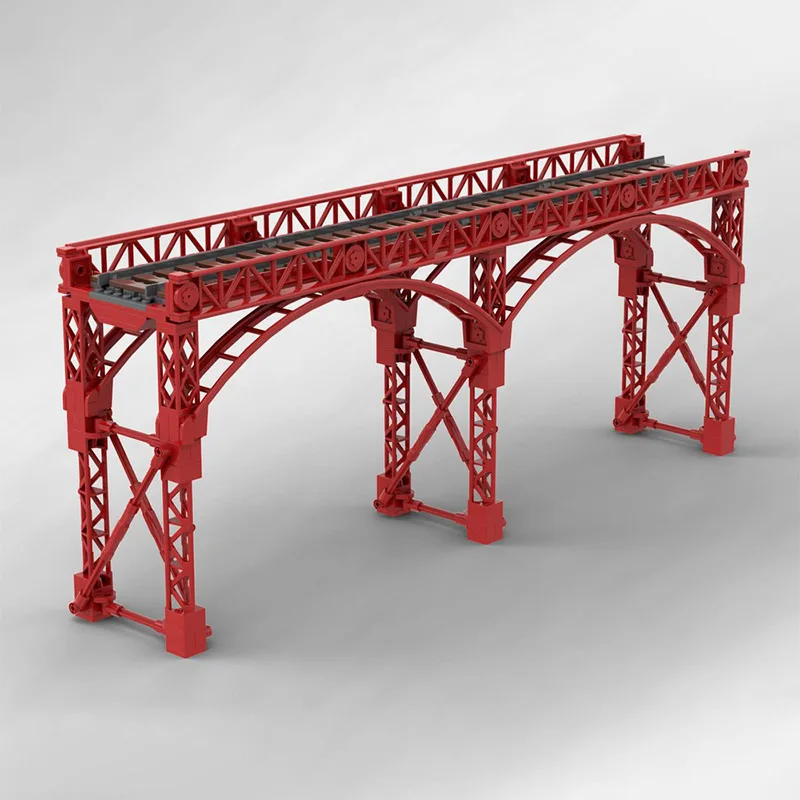 

522pcs Moc Railway Viaduct Modular Construction Train Tracks Building Blocks Creativity Assembly Bricks Toys Kid Christmas Gift