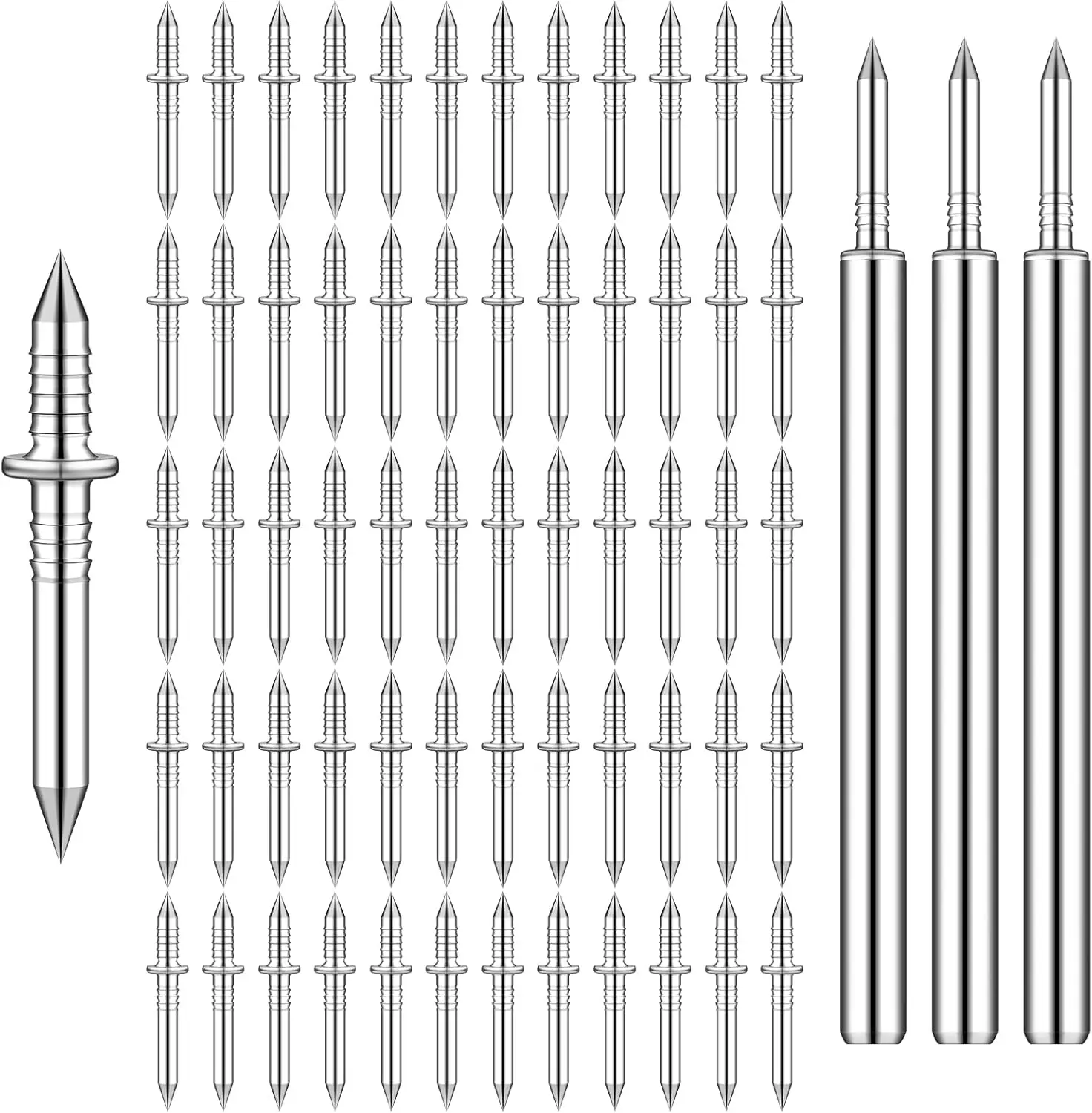 300pcs Galvanized Double Headed Cement Nails 2.6x6cm No-Drill Skirting Board Fasteners For Trim Wall Panel Wardrobe Frame