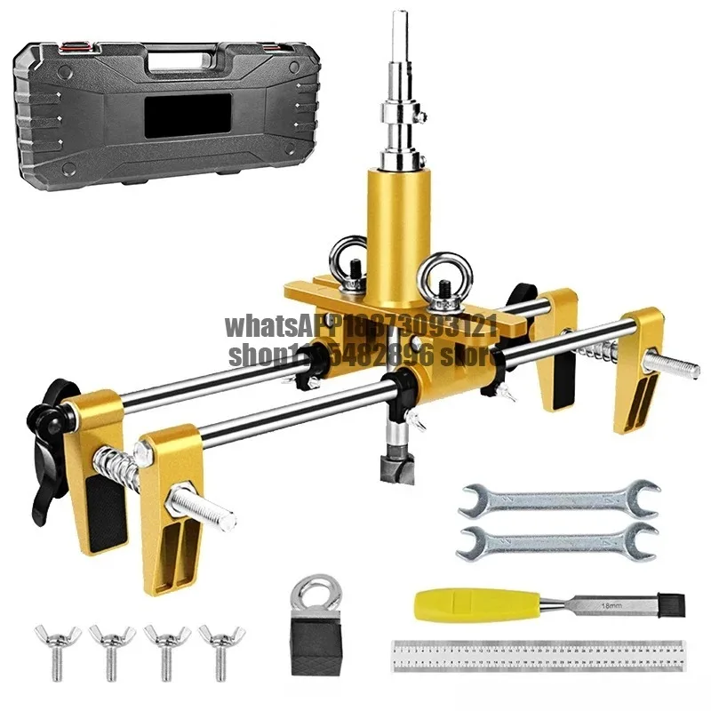 Wooden Door Installation Lock Hole Opener Punching Set Doorlock Mortising Template Jig Woodworking Door Lock Hole Opening Tools