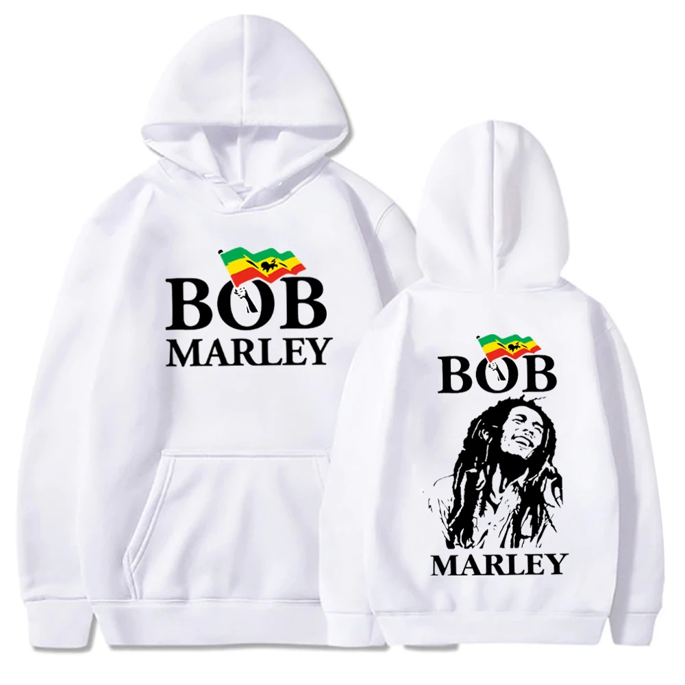 

Bob Marley Hoodie One Love Music Merch Bob Marley Fan Gift Unisex Harajuku Long Sleeve Sweatshirts