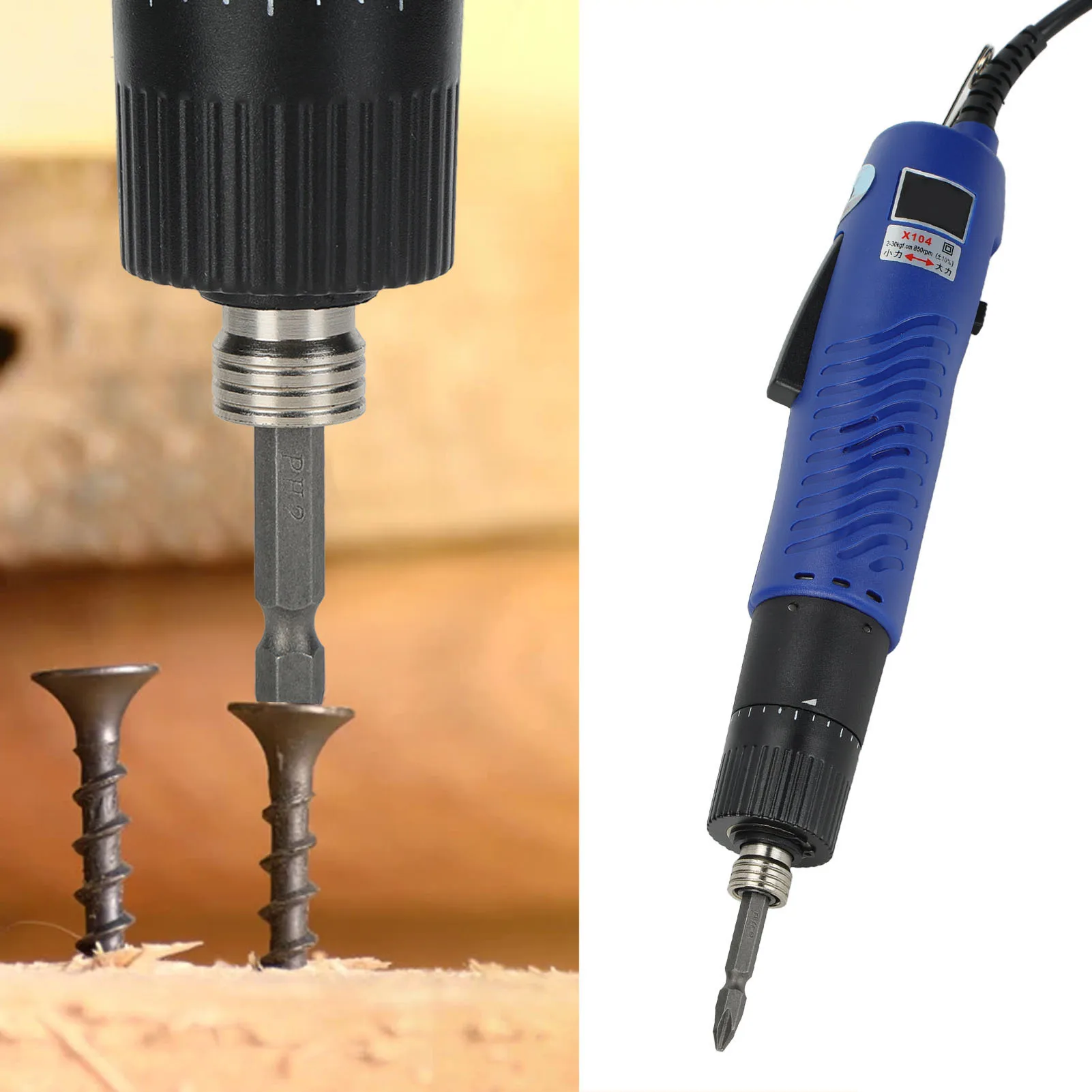 

Электрическая отвертка, полуавтоматическая регулируемая торсионная отвертка 850 об/мин для винта 2-6 мм, электрическая отвертка, инструмент