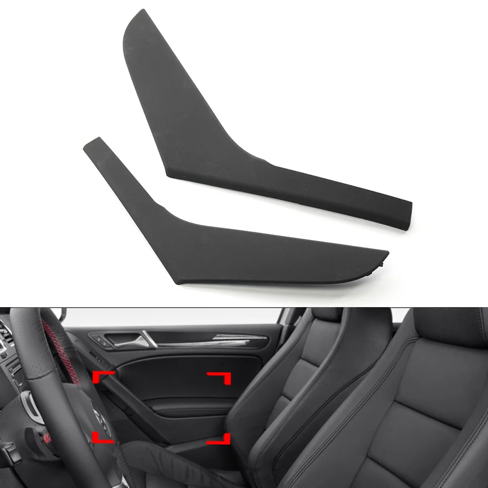 1Pcs Car Inner Door Pull Handle Trim Cover Left/Right For VW Golf R32 Mk6 GTI Rabit Variant 4Motion