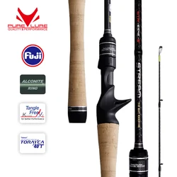 PURELURE STREAM Soft Bait Travel Rod Ultralight 1.98m 2.01m Partner pike Bass Trout Spinning Casting Fishing Rod Fast Action