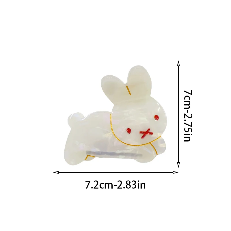 1pc new cute rabbit hair clip, acetate hair grab, suitable for less hair, hair clip, shark clip, clip, hair accessory, hair image 3