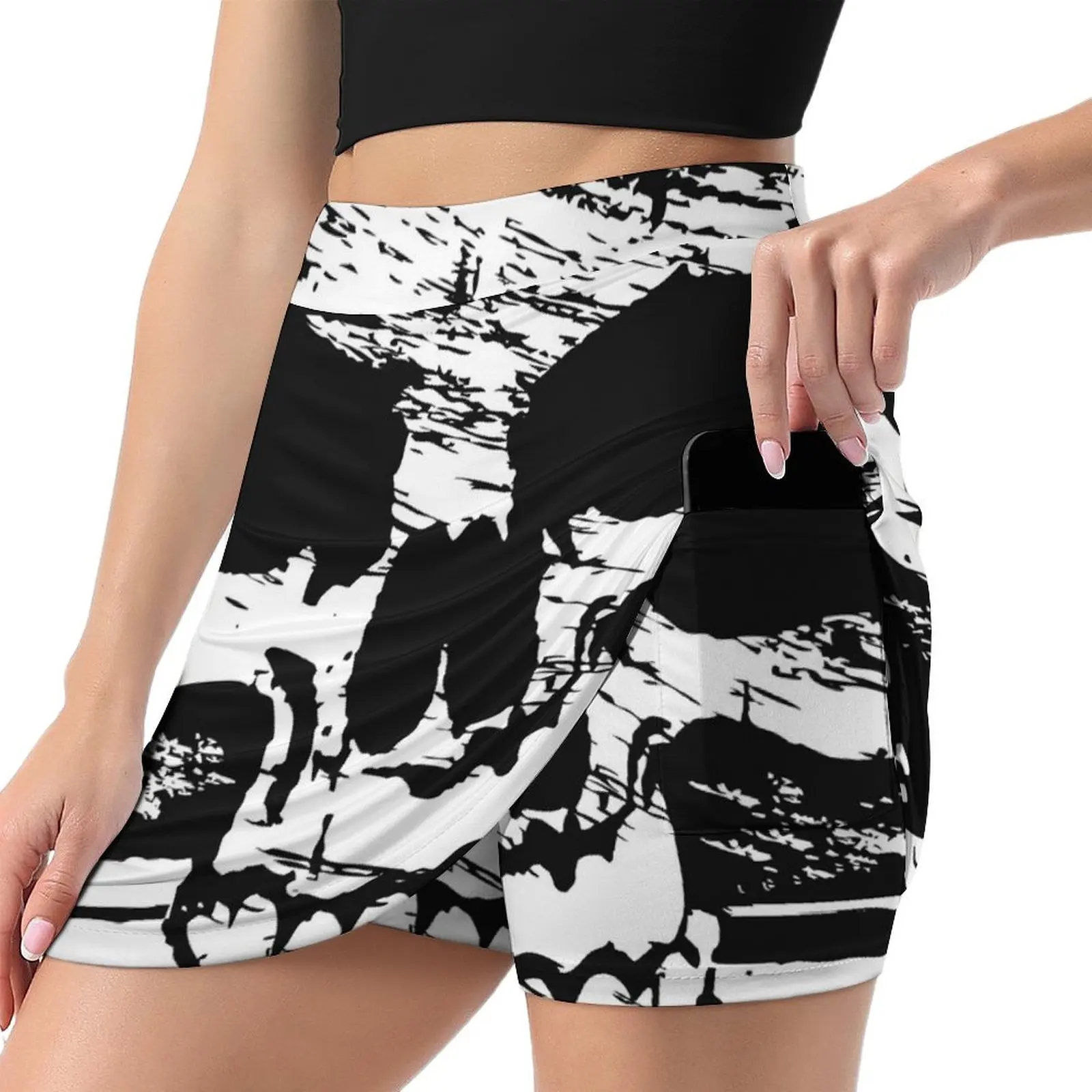 Pirates Adventure Mallorca Merchandise Skull Black Mini Skirt Clothes for summer School uniform