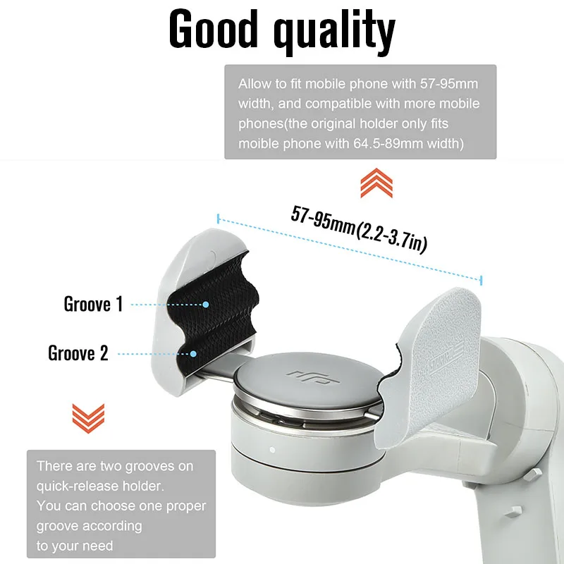 OM 6 الهاتف المشبك تمديد مشبك كليب طوي تمديد أوسع حامل ل DJI Osmo موبايل 5 يده مثبت أفقي الملحقات