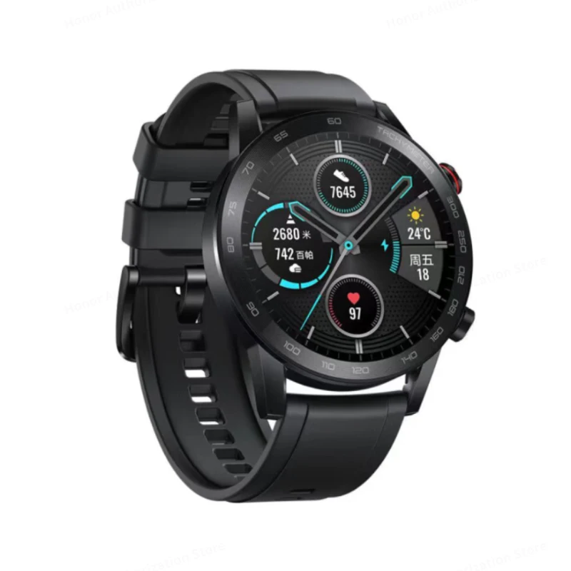 HONOR MagicWatch 2 ساعة ذكية 46 ملم بلوتوث للاتصال ساعة ذكية 14 يومًا عمر البطارية مكالمة هاتفية معدل ضربات القلب GPS