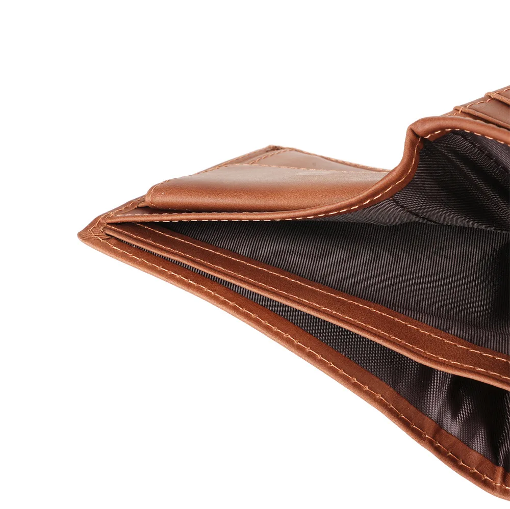 1160 Men's Bifold Leather Short Wallet, Cowhide Men's Leather Wallet, Thickened Coin Purse, Retro Casual Card Bag