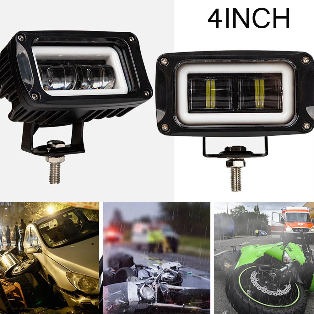 

4'' LED Work Light Bar Auxiliary Spotlights Offroad Motorcycle Driving Fog Light Jeep Truck Car Pickup ATV UTV SUV 4x4 Headlight