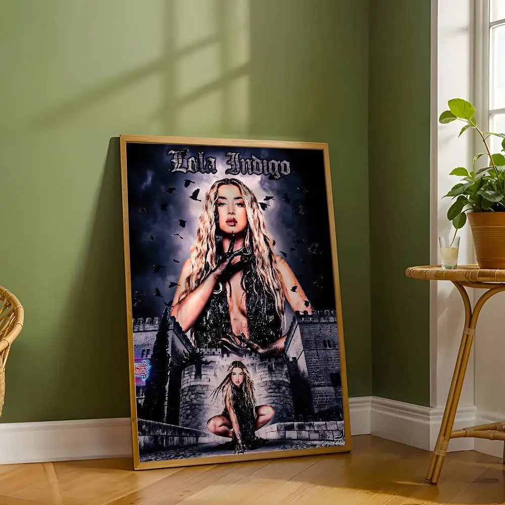 ملصق مغني الموسيقى L-lola النيلي بتصميم فني ديكور جداري ممتاز لغرفة النوم وغرفة المعيشة والمنزل هدية جمالية