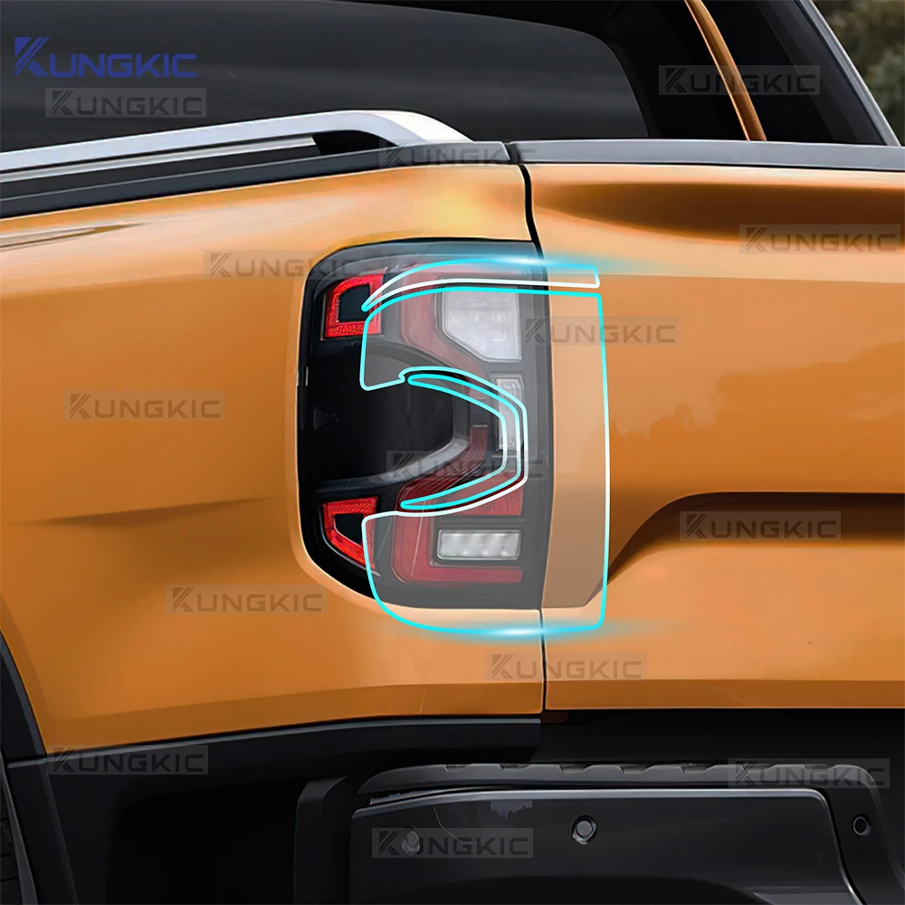 

TPU Tail Light Protective Film for Ford Ranger T9 2023 2024 2025 Smoke Black Clear Anti Scratch Rear Lamp Sticker Accessories