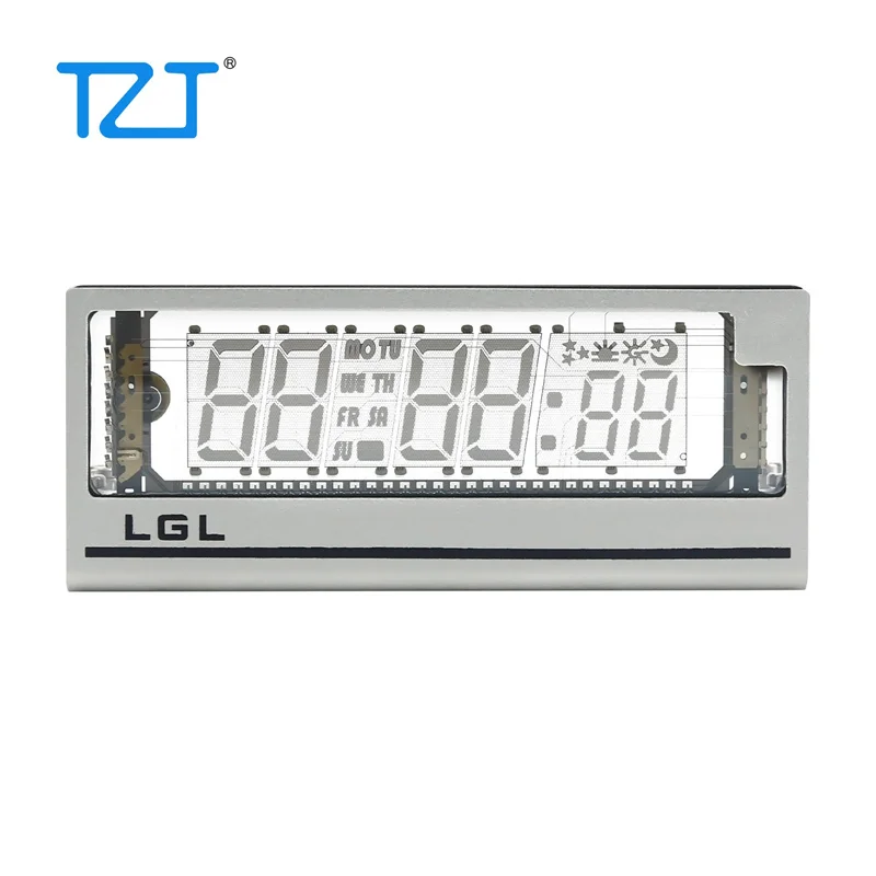 TZT VCK0658AL VFD Clock Vacuum Fluorescent Display WiFi Clock USB Power Supply with Frosted Aluminum and Acrylic Shell