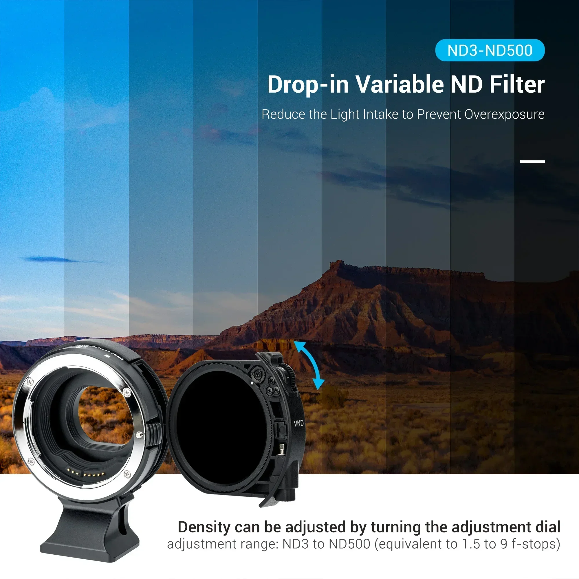 JJC EF-EOS M Lens Mount Adapter with Drop-In Filters for CAN. EF/EF-S mount lens to EOS-M Mount Camera Compatible with Canon M50 view 5