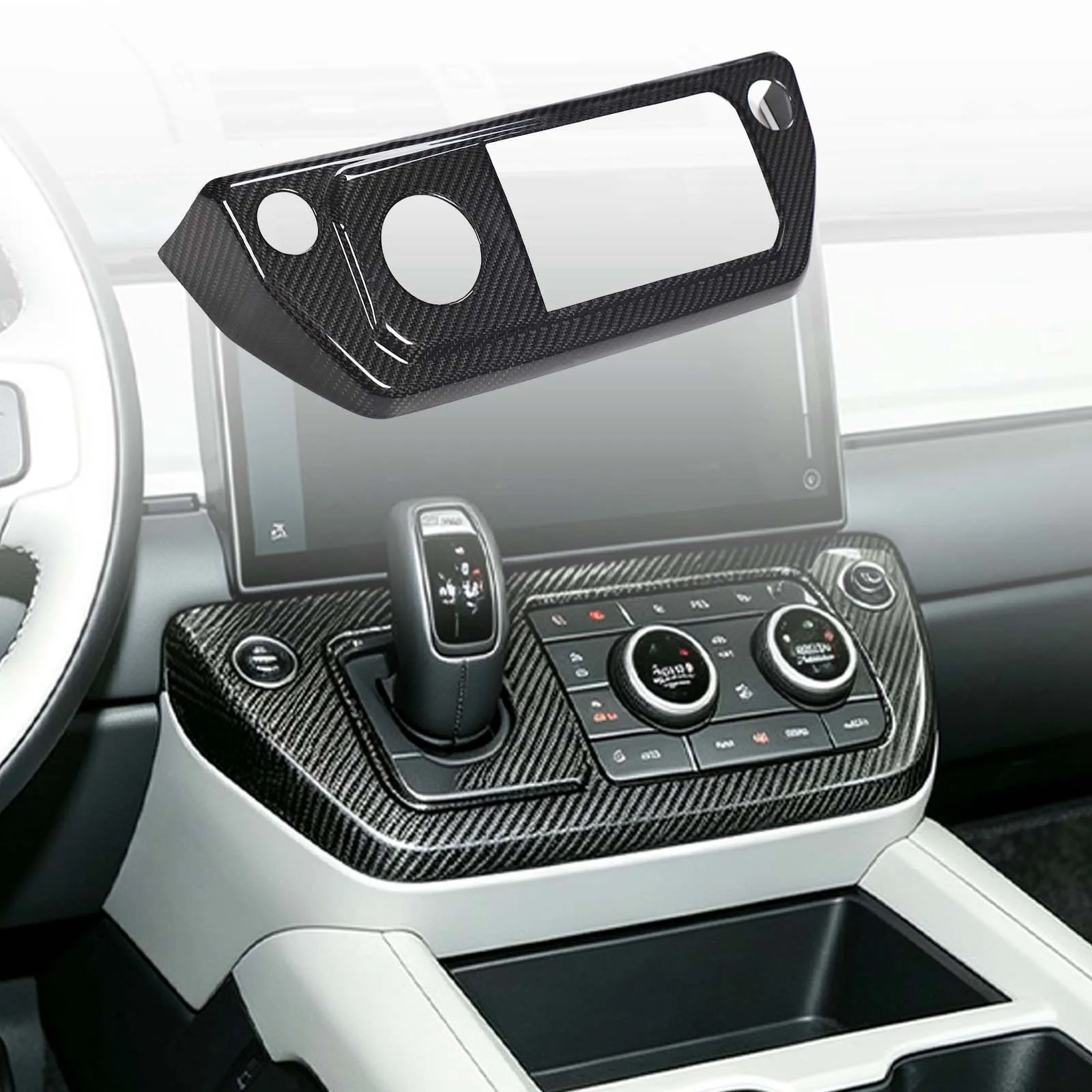 1Pcs Real Carbon Fiber For Land Rover Defender 90 110 130 2026+ Car Air Conditioning Gearbox Integrated Frame Car Accessories