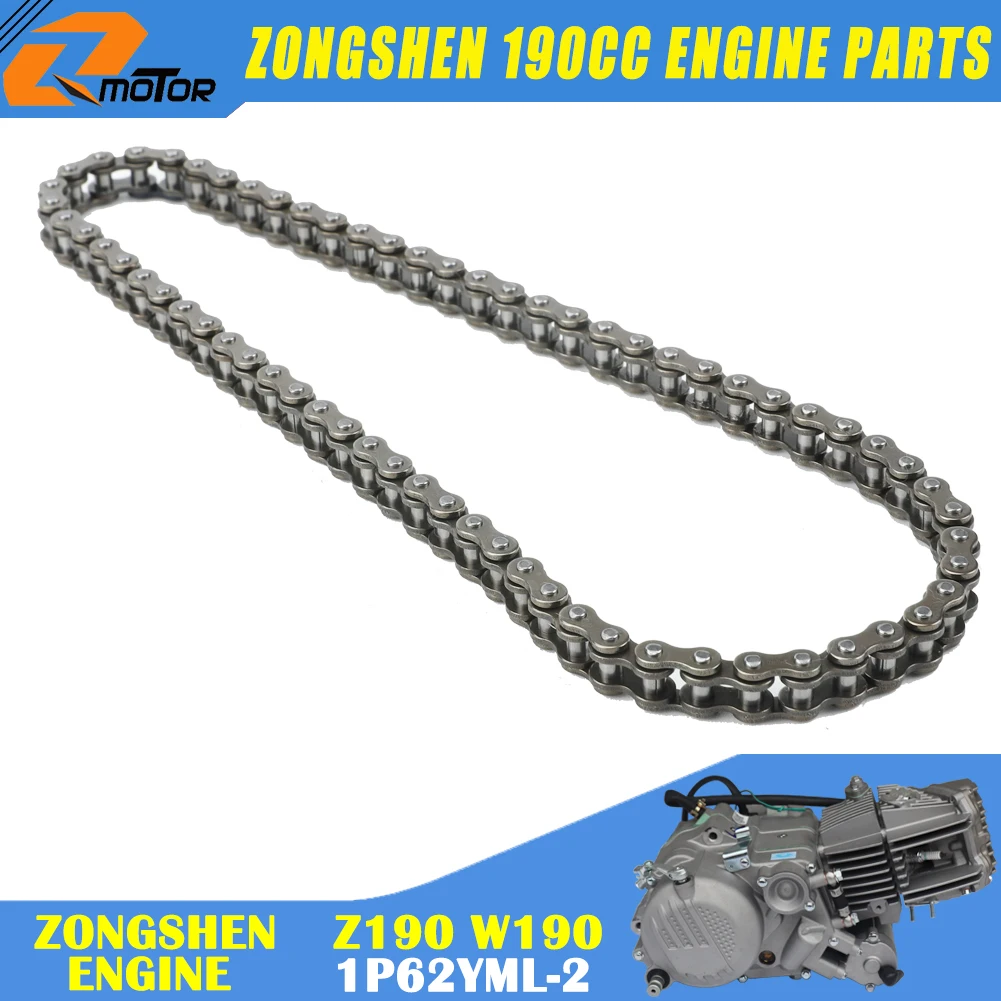 Motorcycle Engine Motor Starter Chain 25H 66 Links For 62mm Bore ZongShen ZS 190cc Z190 W190 1P62YML-2 Engine Dirt Pit Bike