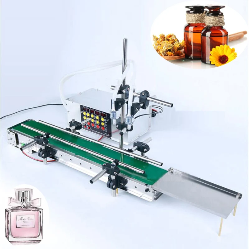 Automatic Conveyor Belt Assembly Line Double Head Quantitative High Precision Liquid Assembly Line Filling Machine