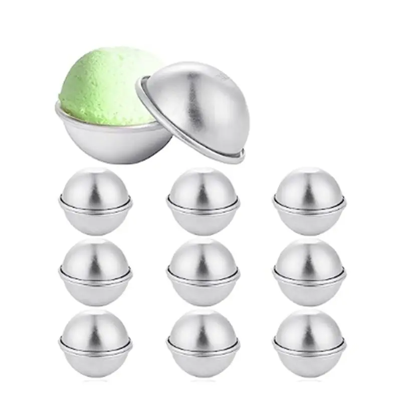 

HHTL 20 Pieces 10 Set DIY Metal Bath Ball Mold Fit For Crafting DIY Making Supplies 6.5X3cm