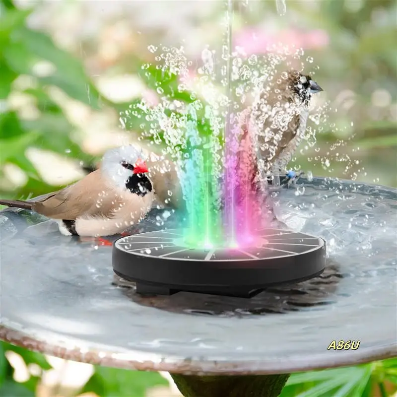 Fuente Solar de 3,5 W para baño de pájaros, fuentes de agua solares LED con batería de 2200Mah, bomba de fuente alimentada por energía Solar