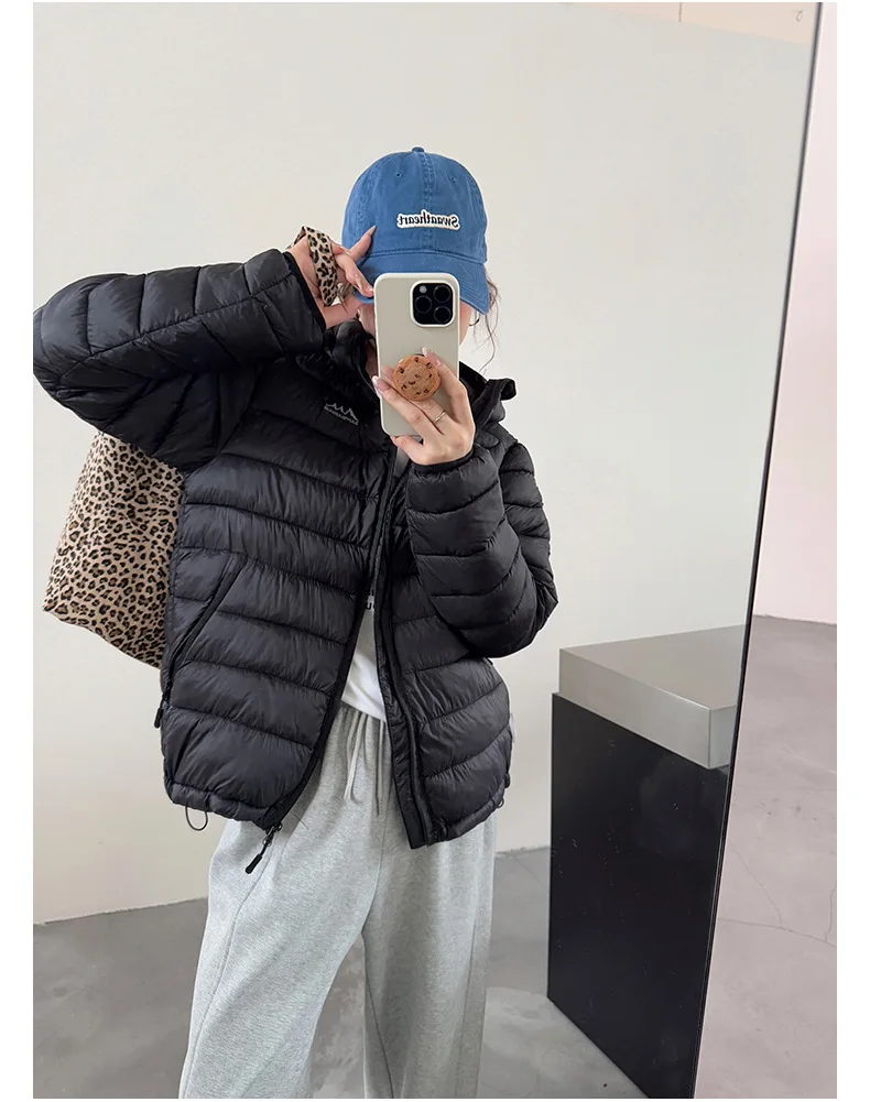 Solid Lightweight Hooded Padded Jacket Women Autumn Winter Casual Outdoor Soft Puffer Jacket Woman All Match Korean Warm Parkas