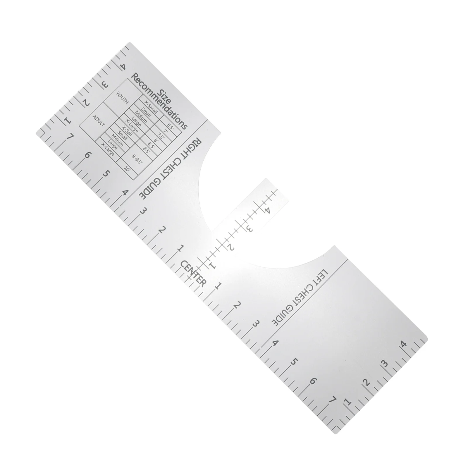 Round Neck Transparent Acrylic T-Shirt Guide Alignment Ruler Tailor Accessories Vinyl Printing Sewing Tool Sewing Accessories