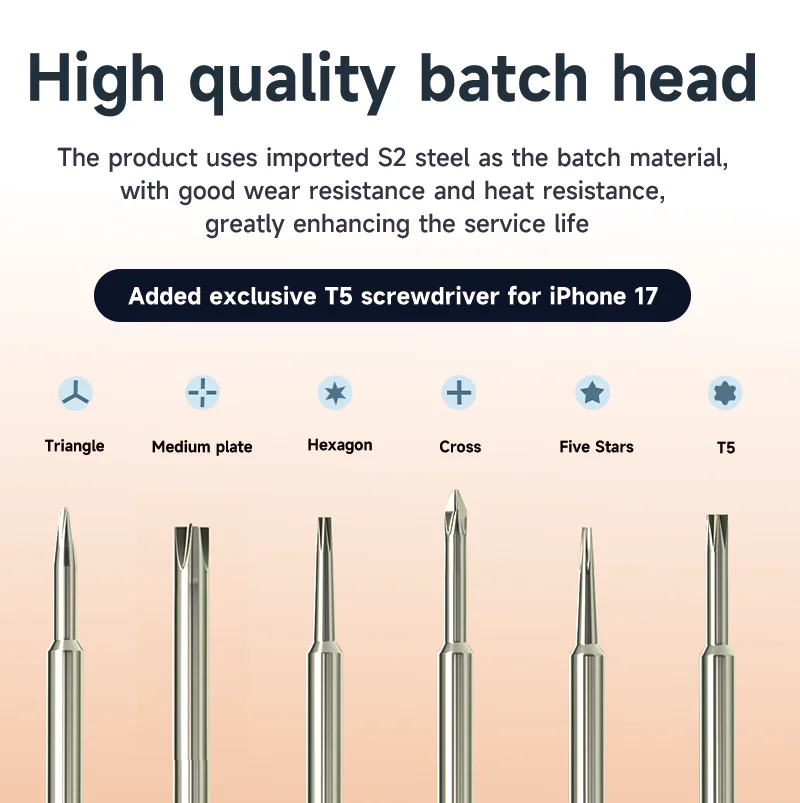 XZZ دقيق إصلاح الترباس سائق آيفون أندرويد الهاتف المحمول اللوحة الرئيسية شاشة LCD تفكيك القتالية مفك مجموعة أداة #5