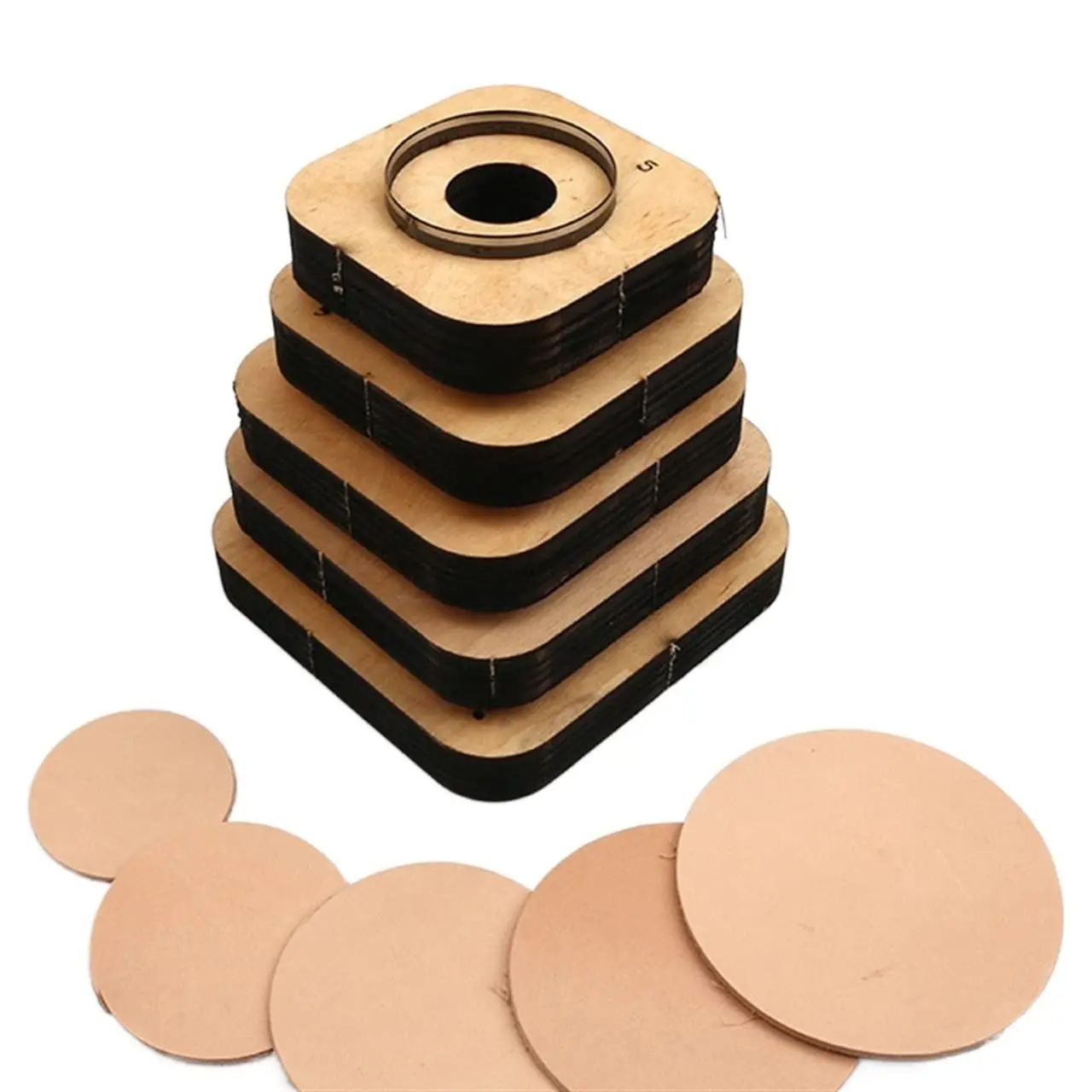 1PC Japan Steel Blade Rule Die Cut Steel Punch Round Circle Cutting Mold Wood Dies for Leather Cutter for Leather Crafts (Size : 300mm)