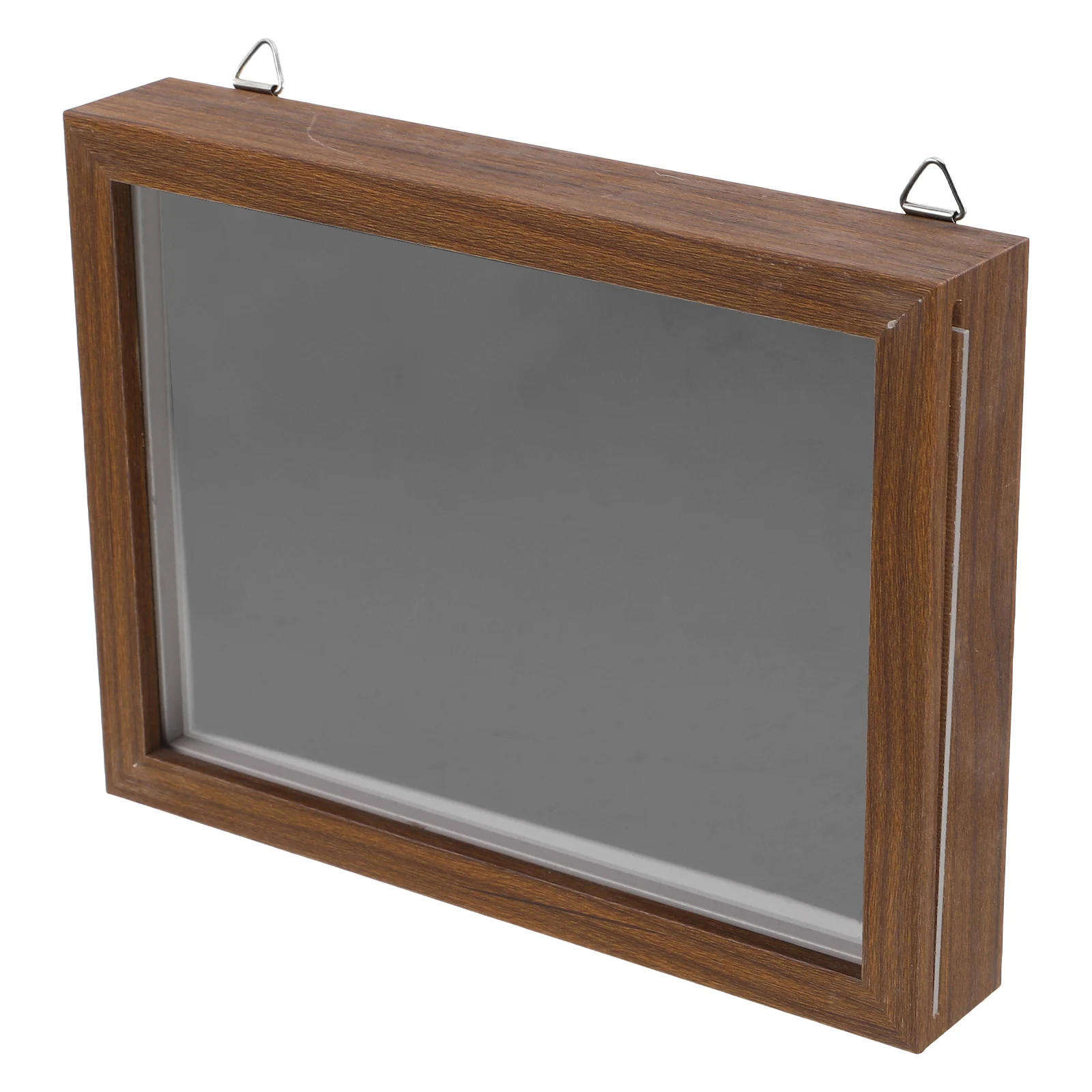 

Badge Storage Box Large Capacity Transparent Wood Grain Display Case Pin Collector Jewelry Organizer Medal Brooch